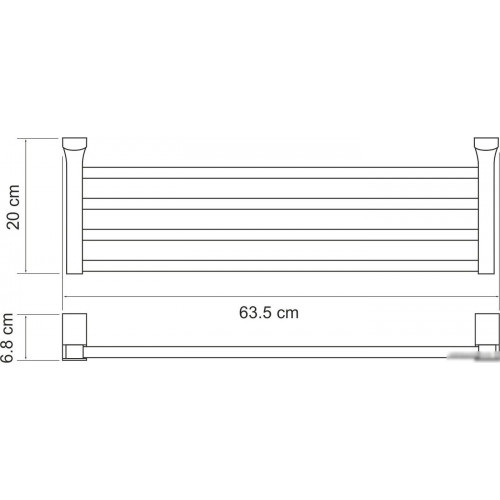 Полка для полотенца Wasserkraft Leine K-5011White