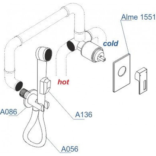 Гигиенический душ Wasserkraft A15156