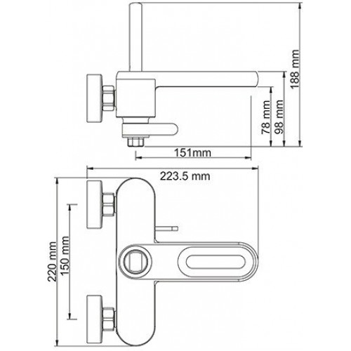 Смеситель Wasserkraft Kammel 1801