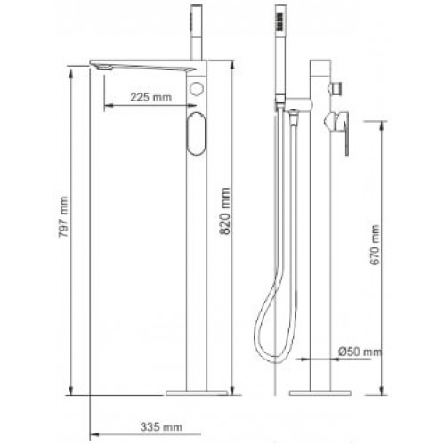 Смеситель Wasserkraft Elbe 7421