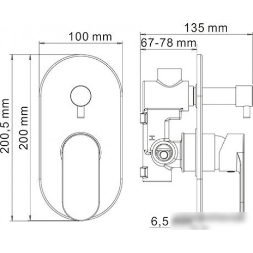 Смеситель Wasserkraft Elbe 7441