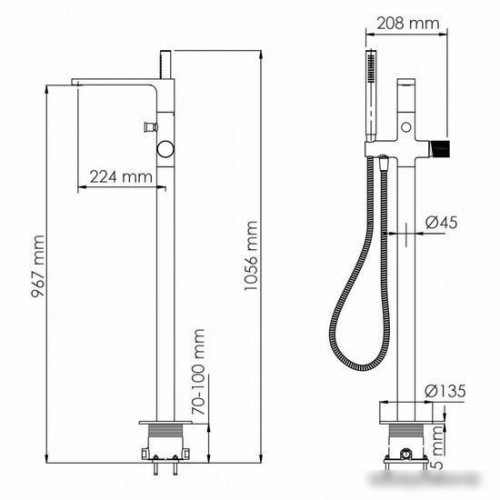 Смеситель Wasserkraft Paar 8821