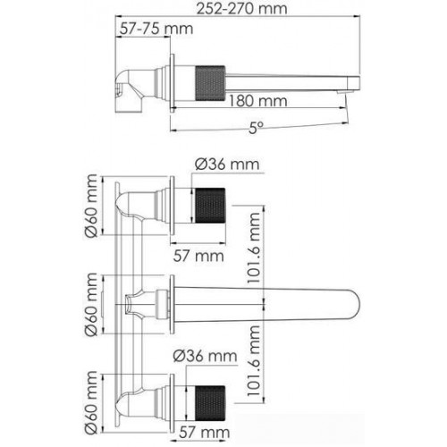 Смеситель Wasserkraft Paar 8845