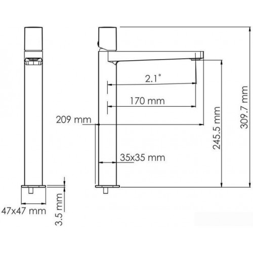 Смеситель Wasserkraft Nuthe 9103H