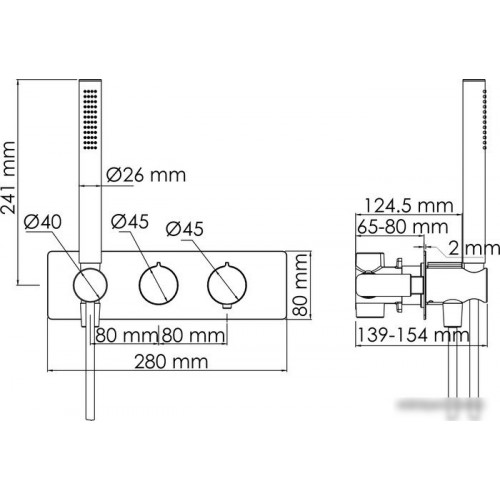 Смеситель Wasserkraft Elbe 7488 Thermo