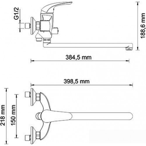 Смеситель Wasserkraft Rossel 2802L