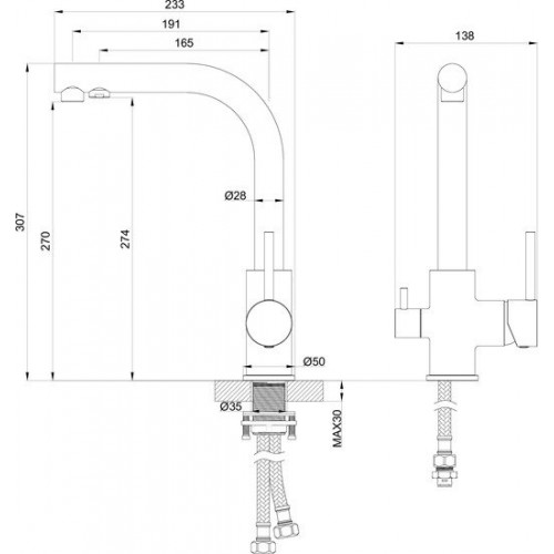 Смеситель Wonzon&Woghand WW-88458005-MB