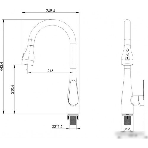 Смеситель Wonzon&Woghand WW-121E201B-MW