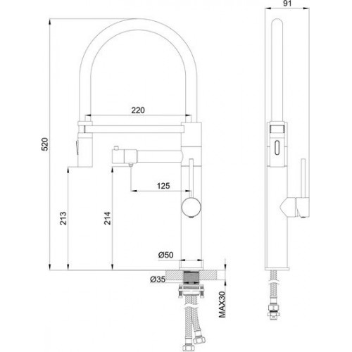 Смеситель Wonzon&Woghand WW-88458007-BN