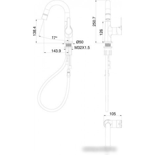 Смеситель Wonzon&Woghand WW-FE01L212-MW