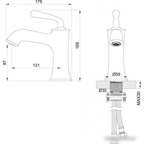 Смеситель Wonzon&Woghand WW-88139008-BG