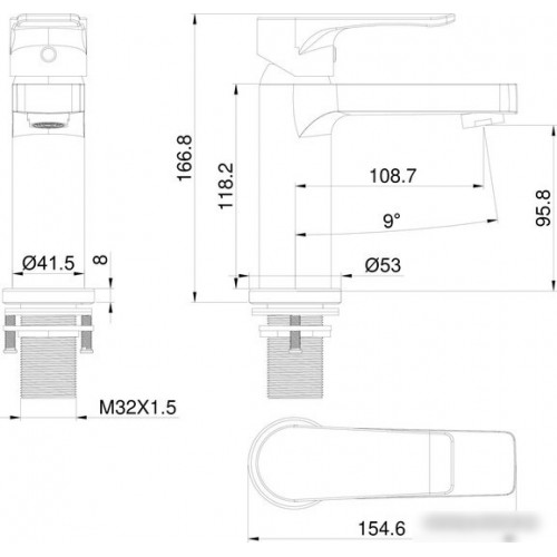 Смеситель Wonzon&Woghand WW-A40222-BG