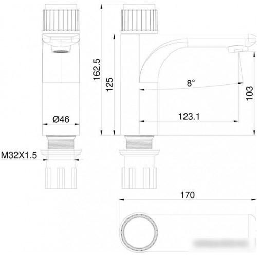 Смеситель Wonzon&Woghand WW-A40412-MB