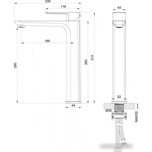 Смеситель Wonzon&Woghand WW-88239003-BG