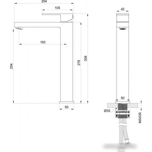 Смеситель Wonzon&Woghand WW-88239016-BG