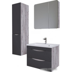 Grossman Шкаф с зеркалом Талис 70 L 207006 (бетон пайн)