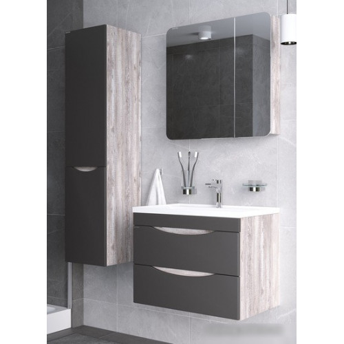 Grossman Шкаф с зеркалом Талис 70 L 207006 (бетон пайн)