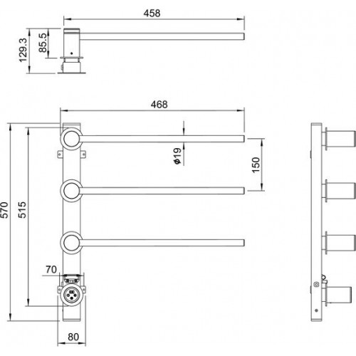 Полотенцесушитель Wonzon&Woghand WW-AL314-GM