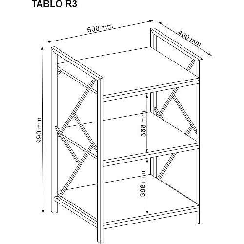 Стеллаж Signal Tablo R3 (дуб/темно-коричневый)