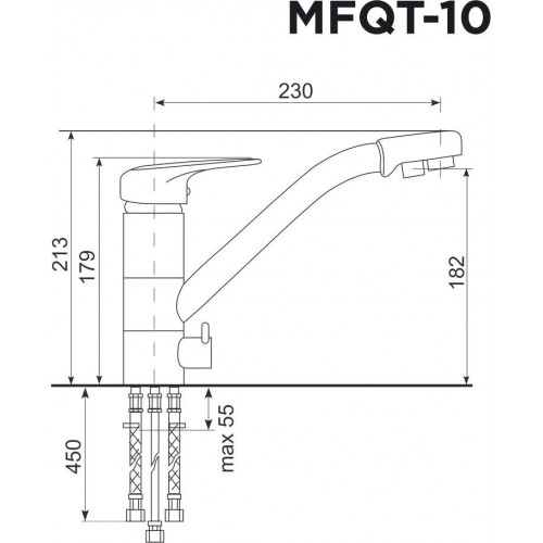 Смеситель MAUNFELD MFQT-10LGR (светло-серый)