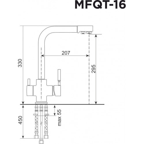 Смеситель MAUNFELD MFQT-16DGR (темно-серый)