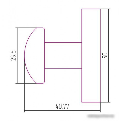 Крючок для ванны Сунержа Сфера настенная (L 50) 03-3006-0000