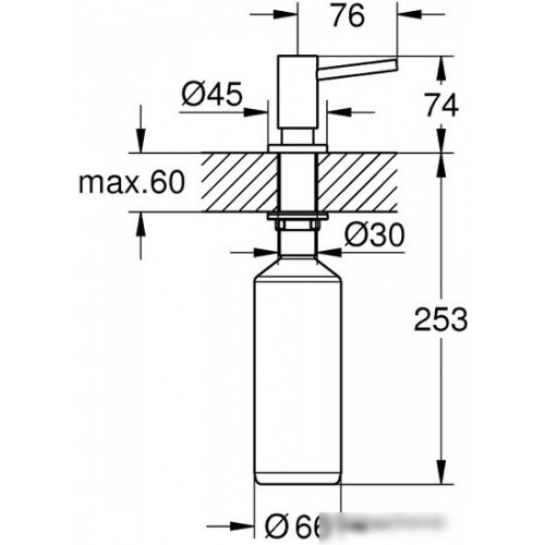 Дозатор для жидкого мыла Grohe Cosmopolitan 40535DC0 (сталь)