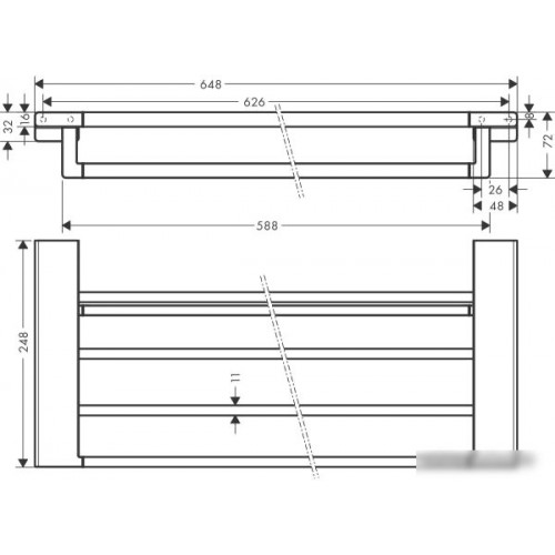 Полка для полотенца Hansgrohe AddStoris 41751700