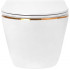 Унитаз подвесной Roxen Antares Gold в комплекте с инсталляцией StounFix Dual Fresh 6 в 1 968460 (кнопка: брашированное золото)