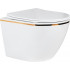 Унитаз подвесной Roxen Antares Gold в комплекте с инсталляцией StounFix Dual Fresh 6 в 1 968460 (кнопка: брашированное золото)