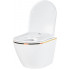 Унитаз подвесной Roxen Antares Gold в комплекте с инсталляцией StounFix Dual Fresh 6 в 1 968460 (кнопка: брашированное золото)