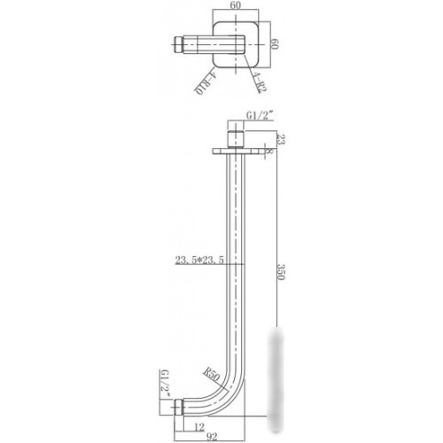 Держатель верхнего душа Omnires RA15BL