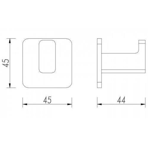 Крючок для ванны Omnires Neslon NL80115CR