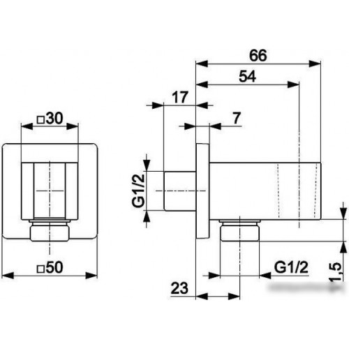 Держатель душевой лейки с подключением Armatura 845-051-00