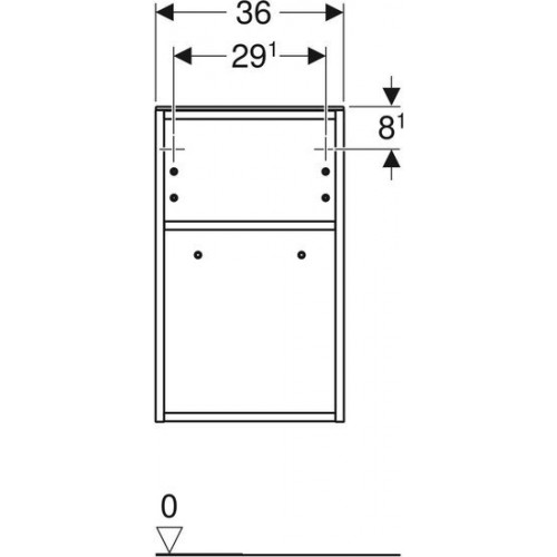 Geberit Тумба Smyle Square 36 500.358.JR.1 (темный орех)