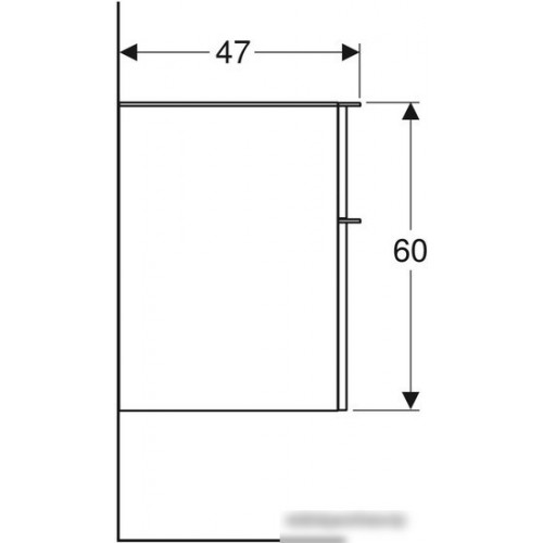 Geberit Тумба Smyle Square 45 500.357.JR.1 (темный орех)