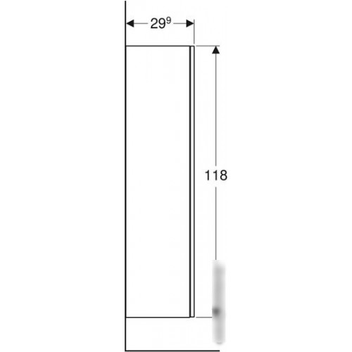 Geberit Шкаф-пенал Smyle Square 36 500.361.JR.1 (темный орех)