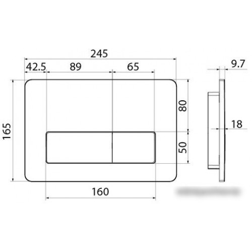 Панель смыва IDDIS Unifix UNI10W0i77 (белый)