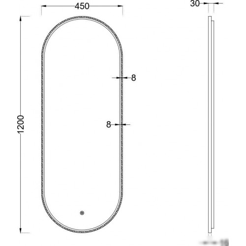 Roxen Зеркало Grown 510200-120GM 45x120