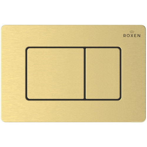 Унитаз подвесной Roxen Simple compact в комплекте с инсталляцией StounFix Dual Fresh 6 в 1 968480 (кнопка: брашированное золото)