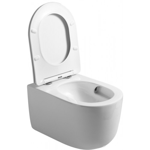 Унитаз подвесной Roxen Vortex в комплекте с инсталляцией StounFix Dual Fresh 6 в 1 968483 (кнопка: брашированное золото)