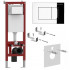 Инсталляция для унитаза Asten Readle Zentralmodul AR0501-0601CH c кнопкой (хром)