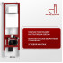 Инсталляция для унитаза Asten Readle Zentralmodul AR0501-0601CH c кнопкой (хром)