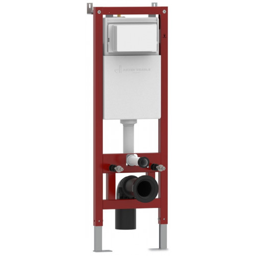 Инсталляция для унитаза Asten Readle Zentralmodul AR0501-0601M c кнопкой сатин (хром матовый)