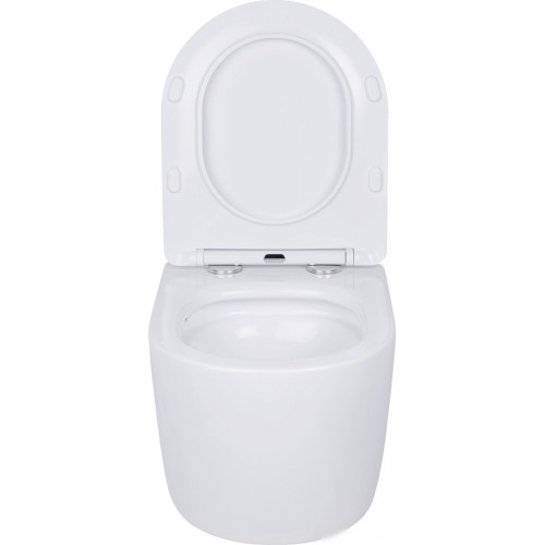 Унитаз подвесной Roxen Antares в комплекте с инсталляцией Asten Readle Zentralmodul AR0601-185CH с кнопкой (хром глянец)