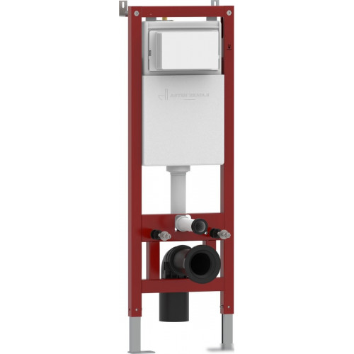 Унитаз подвесной Roxen Antares в комплекте с инсталляцией Asten Readle Zentralmodul AR0601-185CH с кнопкой (хром глянец)