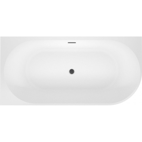 Ванна Wellsee Excellence Pro 150x73 28760603R (пристенная ванна (левая) белый глянец, экран, ножки, сифон-автомат матовый черный)