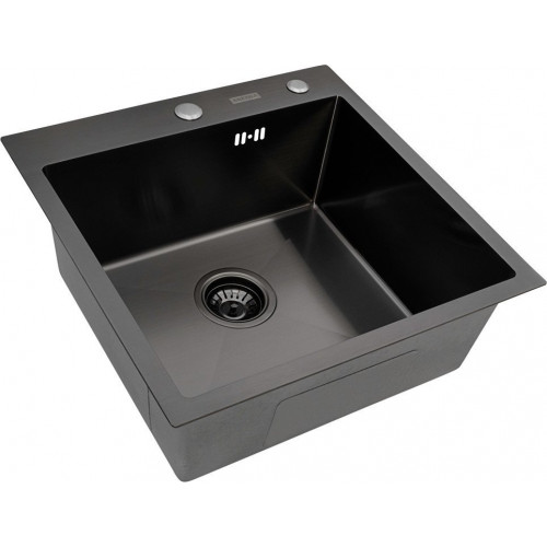 Кухонная мойка ARFEKA ECO AR 500*500 + cмеситель ISIS BLACK PVD