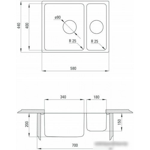 Кухонная мойка Deante Egeria ZPE 050C