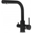 Кухонная мойка Aquasanita Bella SQB101 + Akvaduo 2663 L (черный металлик 601)
